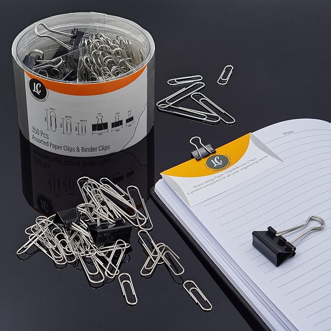 350 Pack Paper Clips and Binder Clips Set by Luxurecourt - Image 3