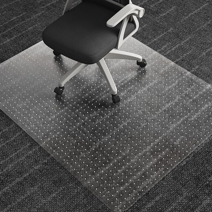 Office Chair Mat for Carpet Floor, Heavy Duty Desk Chair Mat for Low/No Pile by YumHome