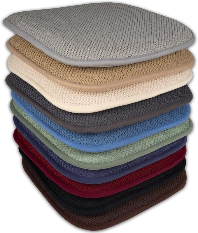 Sweet Home Collection 2 Pack Memory Foam Honeycomb Nonslip Back 16" x 16" - Image 7