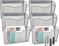 EASEPRES 6 Single Pocket Mesh Hanging File Organizer, Vertical Wall Mounted by EASEPRES