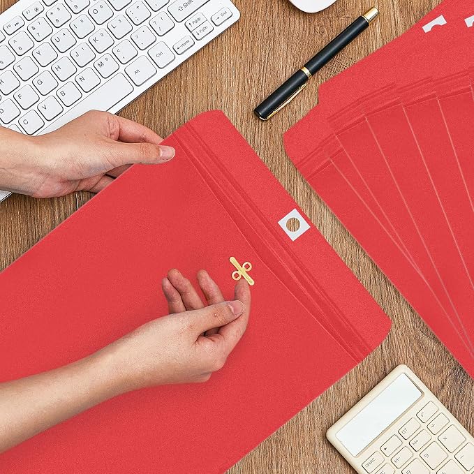 Geyee 100 Pcs Clasp Manilla Envelopes 9 x 12 Inch Gummed Colored Envelopes - Image 5