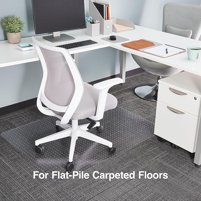 Staples Office Chair Mat, Flat-Pile Carpets, 48 x 36 Inch, Smooth Glide - Image 3