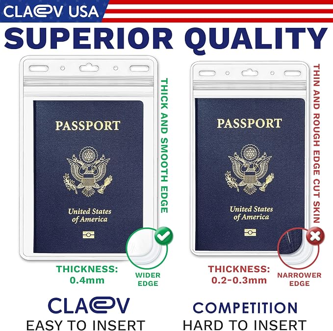 Claev Fast Seal Vertical 4x6 Passport & Card Holders, 50 Pack), Conferences - Image 9