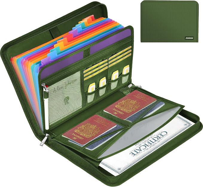 JUNDUN Accordion File Organizer by JUNDUN