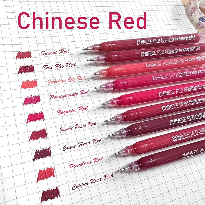 9 Colored Gel Pens Set, 0.6mm Fine Point - Image 2