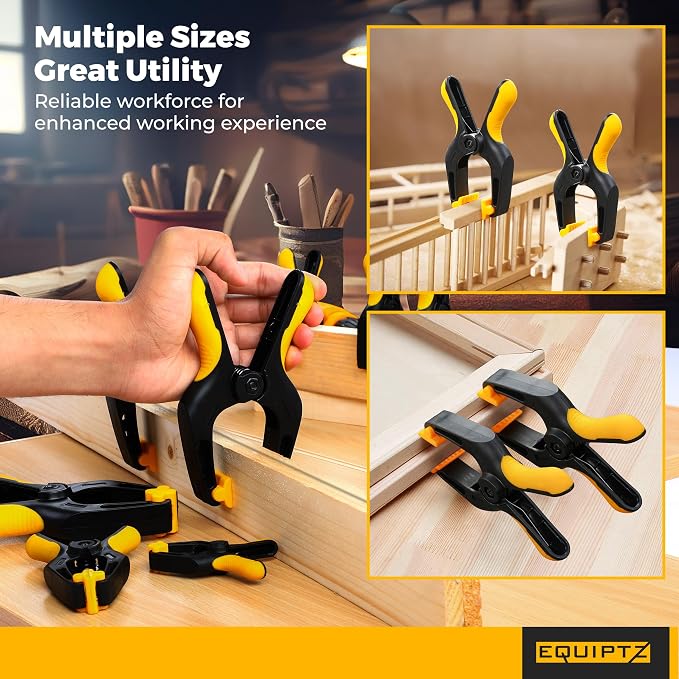EQUIPTZ Spring Clamps for Woodworking, Backdrop and Pool Cover, Extra Wide & - Image 5