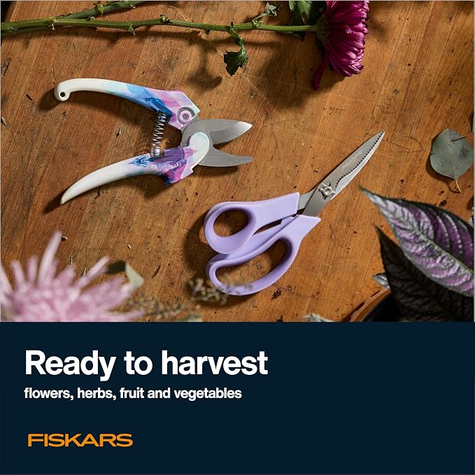 Fiskars 2-Piece Pruning & Veggie Shears Set, Explore Collection Garden Tool Kit - Image 5