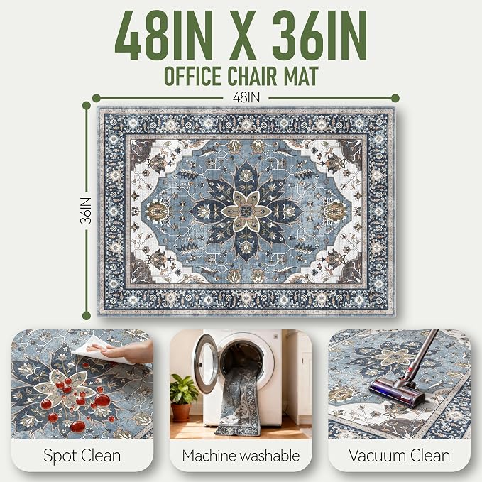 36"x48" Office Chair Mat for Hardwood, Under Desk Chair Mat for Home Office - Image 5