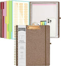 Ospelelf Brown Foldable Spiral Clipboard Folio by OspelelfOfficeSupplies