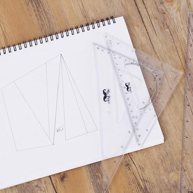 Mr. Pen Triangle Ruler, Protractor, Math Set - Image 7