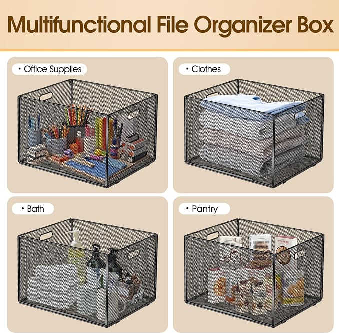MaxGear Hanging File Organizer Box, Letter Legal Size File Folder Organizer | - Image 4