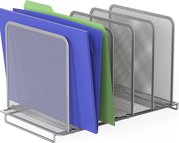 Simple Houseware Expandable 5 Section Upright File Sorter Organizer by SimpleHouseware