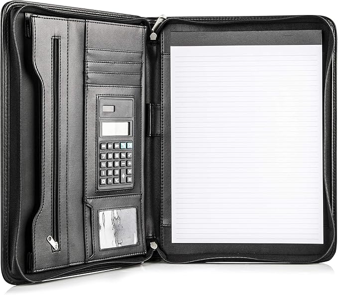 Cossini Black Superior Vegan Leather Business Portfolio by Cossini