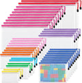 JARLINK 36 Pack 8 Sizes Mesh Pouch, 9 Colors, Waterproof Zipper File Bags by JARLINK