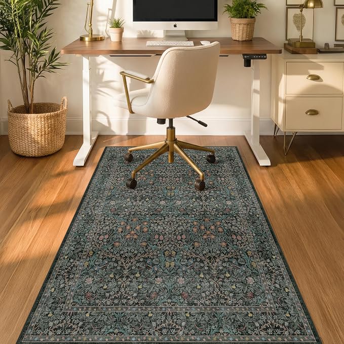 Dark Green 3x5 Office Chair Mat by JTJ