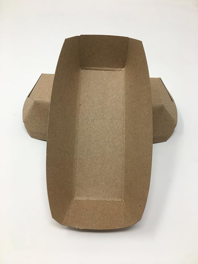 Mr Miracle 7 Inch Paper Hot Dog Tray in Kraft Paper. Pack of 100. Disposable - Image 8