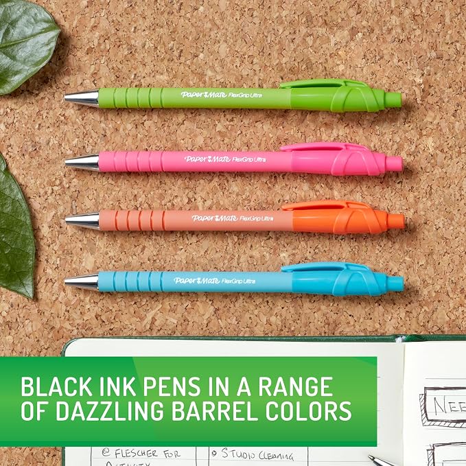 Paper Mate FlexGrip Ultra Ballpoint Pens, Recycled Plastic Materials Assorted - Image 3