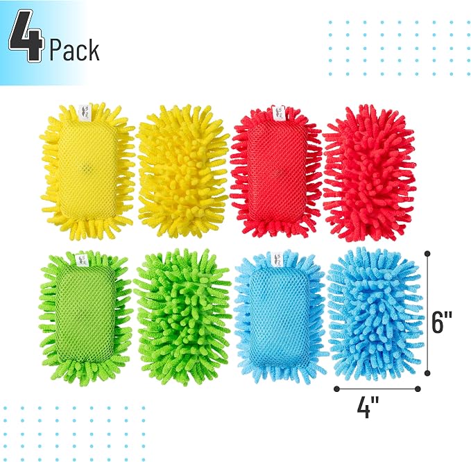 Mr. Pen- Magnetic Microfiber Shag Whiteboard Erasers, 4 Pack | Dual Surface - Image 2