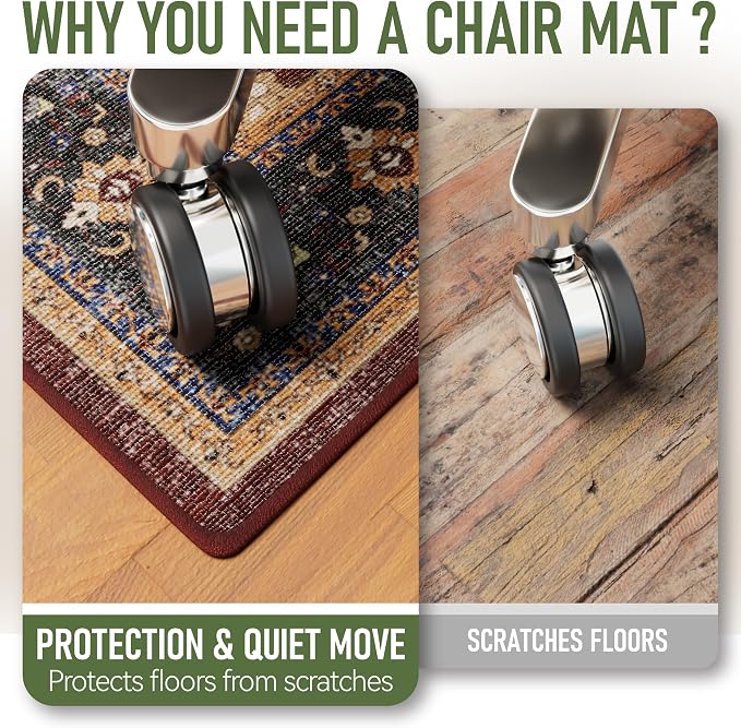 36"x48" Office Chair Mat for Hardwood, Under Desk Chair Mat for Home Office - Image 2