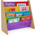 Humble Crew 4-Tier Kids Bookshelf, Natural Wood/Rainbow by HumbleCrew