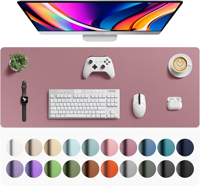 Aothia Faux Leather Desk Mat by AothiaSimpleNaturalUnique