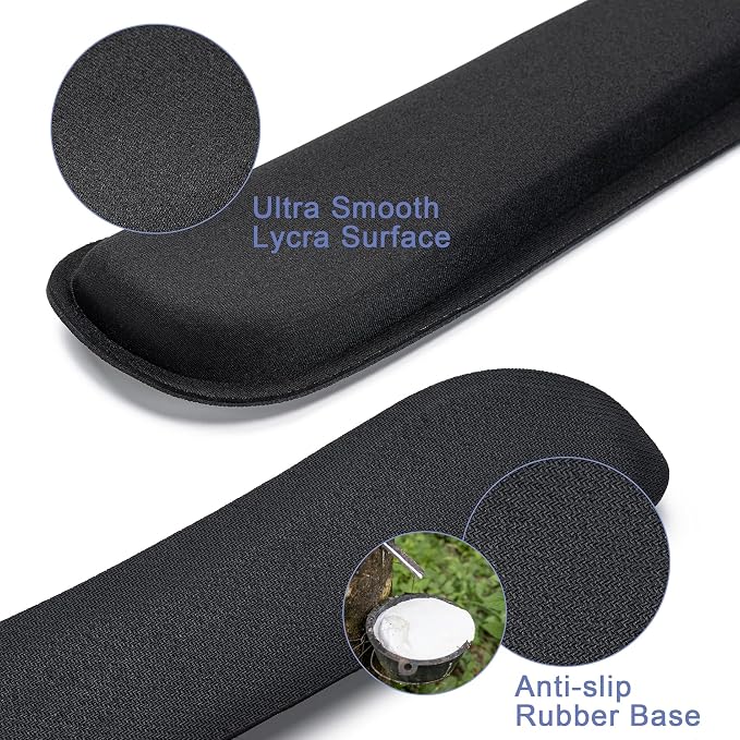 Hoewina Keyboard Wrist Rest, Ergonomic Wrist Rest, Superfine Fabric and Gel - Image 5