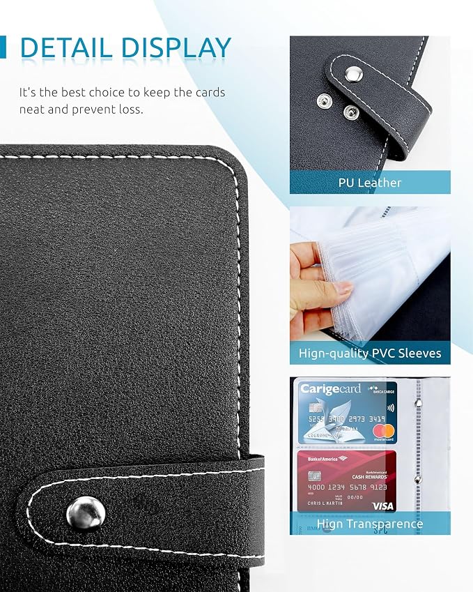 Credit Card Holder, Leather Business Card Organizer - Image 4