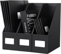 JiaWei Black Magazine File Holders, 3 Packs Sturdy Cardboard File Rack by JiaWeiWorld