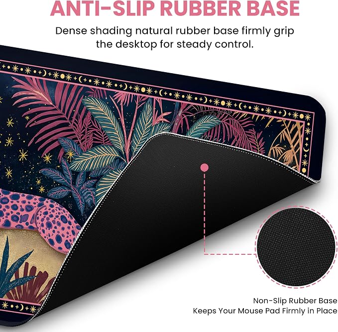Aesthetic Desk Mat, Cute Midnight Jungle Desk Pad Protector - Image 3