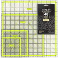 ARTEZA Quilting Rulers Set of 4, Acrylic Square Quilting Rulers by ARTEZA