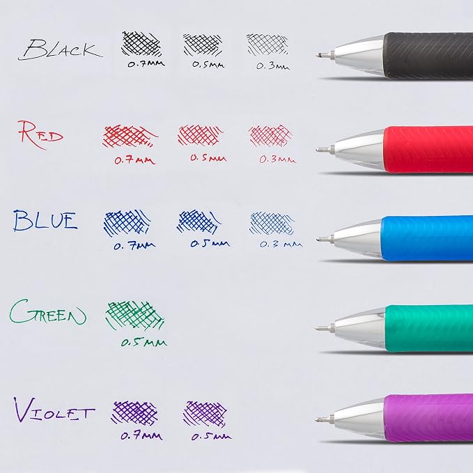 PENBLN75C - Pentel EnerGel Needle Tip Liquid Gel Ink Pens - Image 5