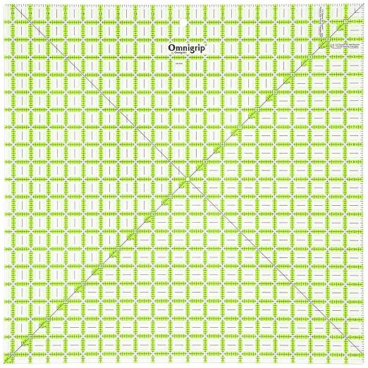 Omnigrip 20-1/2" x 20-1/2" Non-Slip Square Quilting Ruler by Omnigrid by Omnigrid