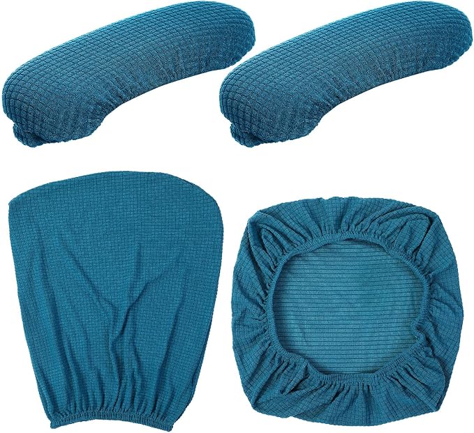 Tallew 4 Pcs Office Chair Covers Set Computer Universal Protective Stretchable - Image 2
