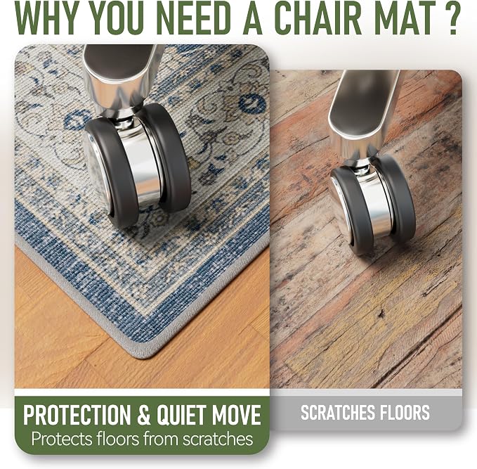 48"x60" Office Chair Mat for Hardwood, Under Desk Chair Mat for Home Office - Image 2