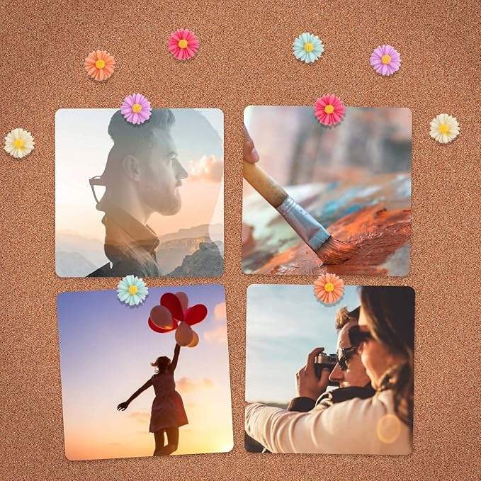 30 Pieces Flower Pushpins Flower Thumb Tacks Decorative Floret Push Pins - Image 7