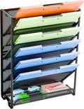 Simple Trending Wall File Organizer, Mesh 7-Tier Vertical Hanging File Holder by SimpleTrending