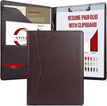 STYLIO Padfolio Folder with Removable Clipboard | Walnut Color| Portfolio by Stylio