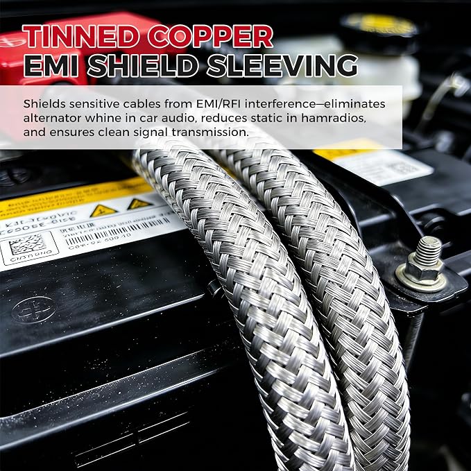 Tinned Copper Grounding Braid Straps Shielding Wire Sheathing Cable Sleeve - Image 6