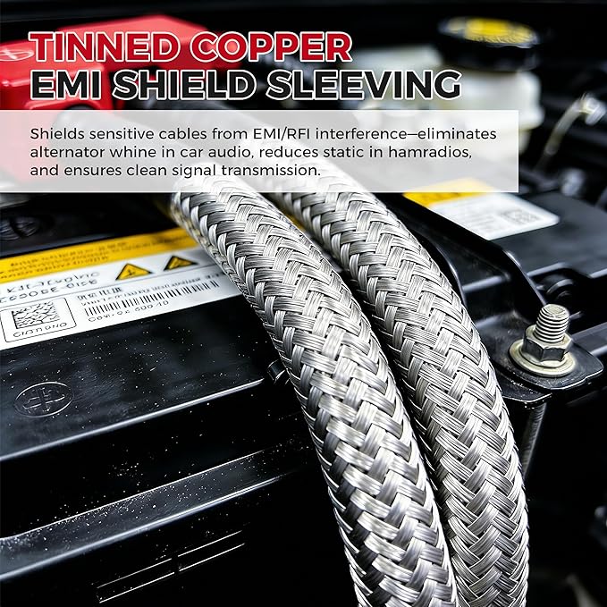 Wire Shielding Sleeve Tinned Copper Braid Ground Straps Cable Sheathing - Image 6