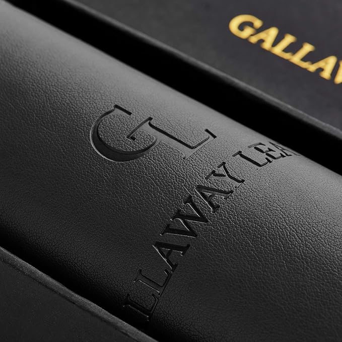 Gallaway Leather Desk Mat, Office Writing Desk Pad, Large 36" x 17" Black - Image 2