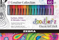Zebra Pen, doodler’z Gel Stick Pens, 1.0mm Needle-Point Tip, Glitter and by ZebraPen