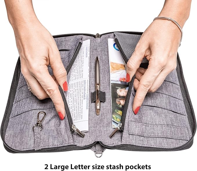 Valante Premium Family Travel Document Organizer Capacious RFID Passport Holder - Image 5