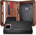NERO MANETTI- Zippered Vegan Leather Padfolio/Portfolio Pad Holder-Business PU by Nero+Manetti