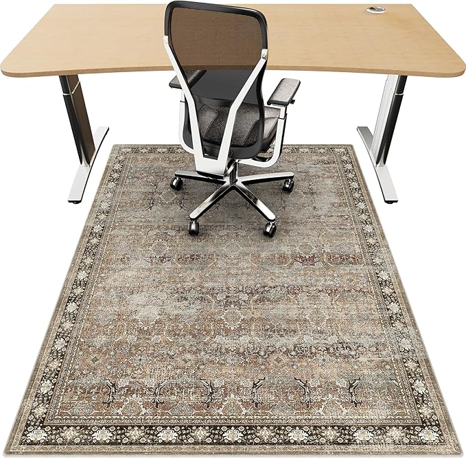 Office Chair Mat for Hardwood Floor, Non-Slip Under Desk Mat Rug for Rolling by Unknown