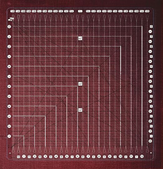Quilting Ruler- 12.5 * 12.5" Slotted Rulers - Image 2