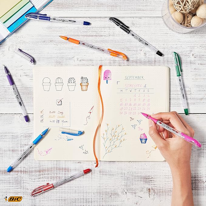 BIC Gel-ocity Smooth Stic Gel Pen, Medium Point, Vibrant and Smooth Gel Ink Pens - Image 5