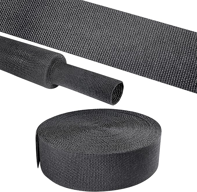2 in 1 Heat Shrink Braided Sleeving Fabric Tubing-Ideal fit Irregular Shape by Sunnarepoon
