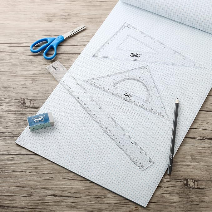 Mr. Pen Triangle Ruler, Protractor, Math Set - Image 6