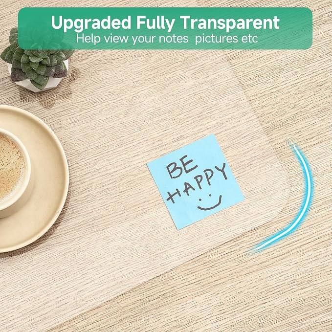 NATRKE Clear Desk Mat Pad, 35.4" X 15.7" Large Transparent Desk Protector - Image 4