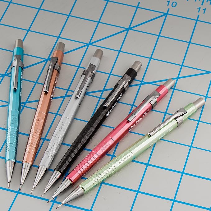 Pentel Sharp Mechanical Pencil, Medium Line, Metallic Barrel - Image 2